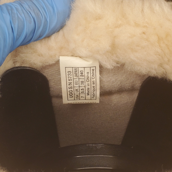 ❤️ UGG AUSTRALIA suede brown leather lace-up winter boots tie size 7 - Picture 6 of 7